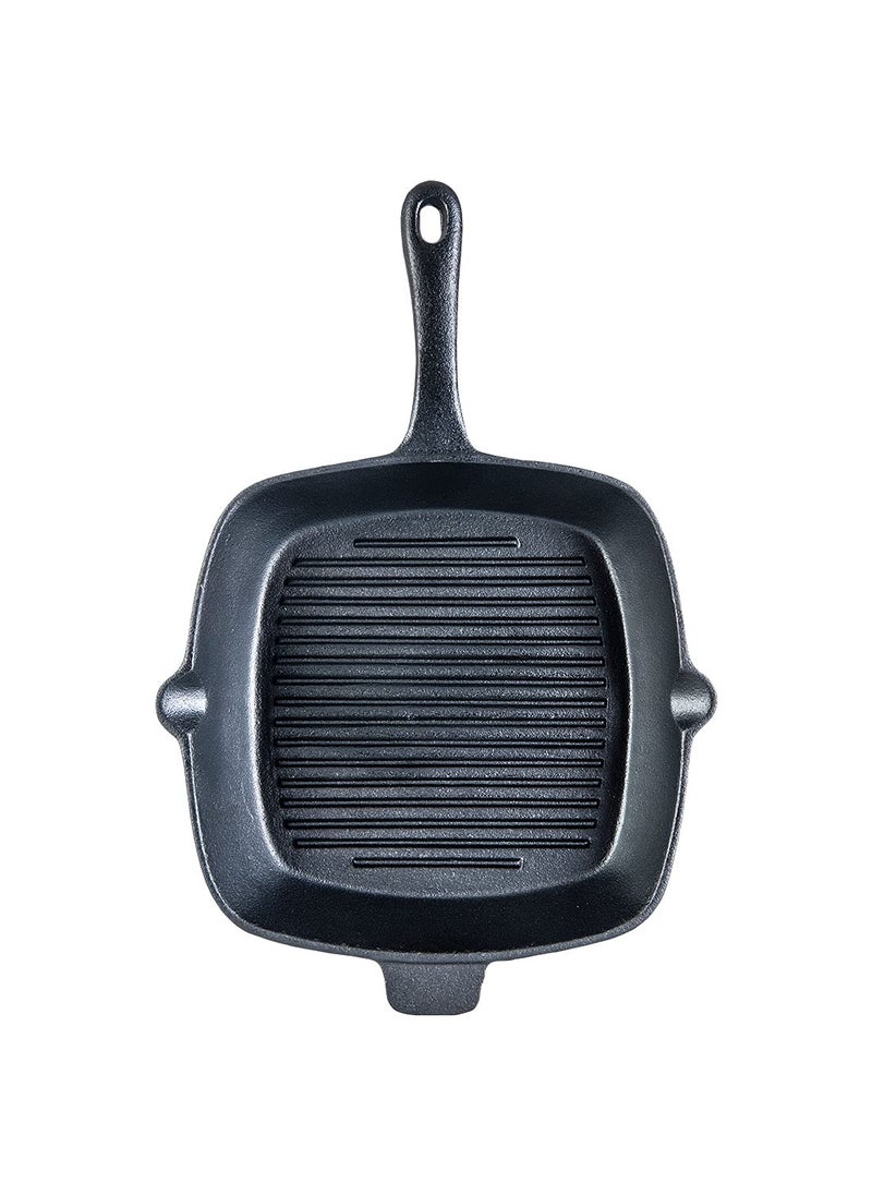 Wonderchef Forza Castiron 26 cm Grill Pan PreSeasoned Cookware Induction Friendly 38 mm