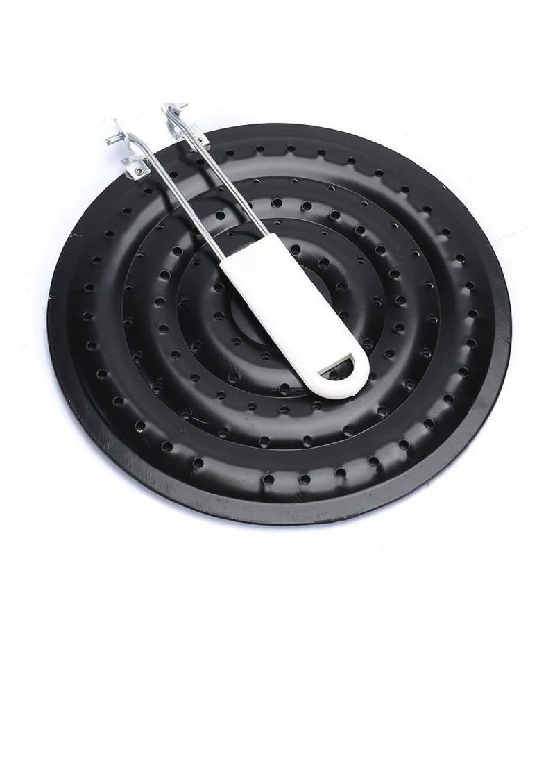 Snevad Hot Roaster Black Stainless Steel Foldable Handle Phulka Grill for Gas StoveGrill Tawa Jali for Kitchen Cooking Stainless Steel Papad Jali Mesh Brinjal Roaster Roti Grill Basket for Gas