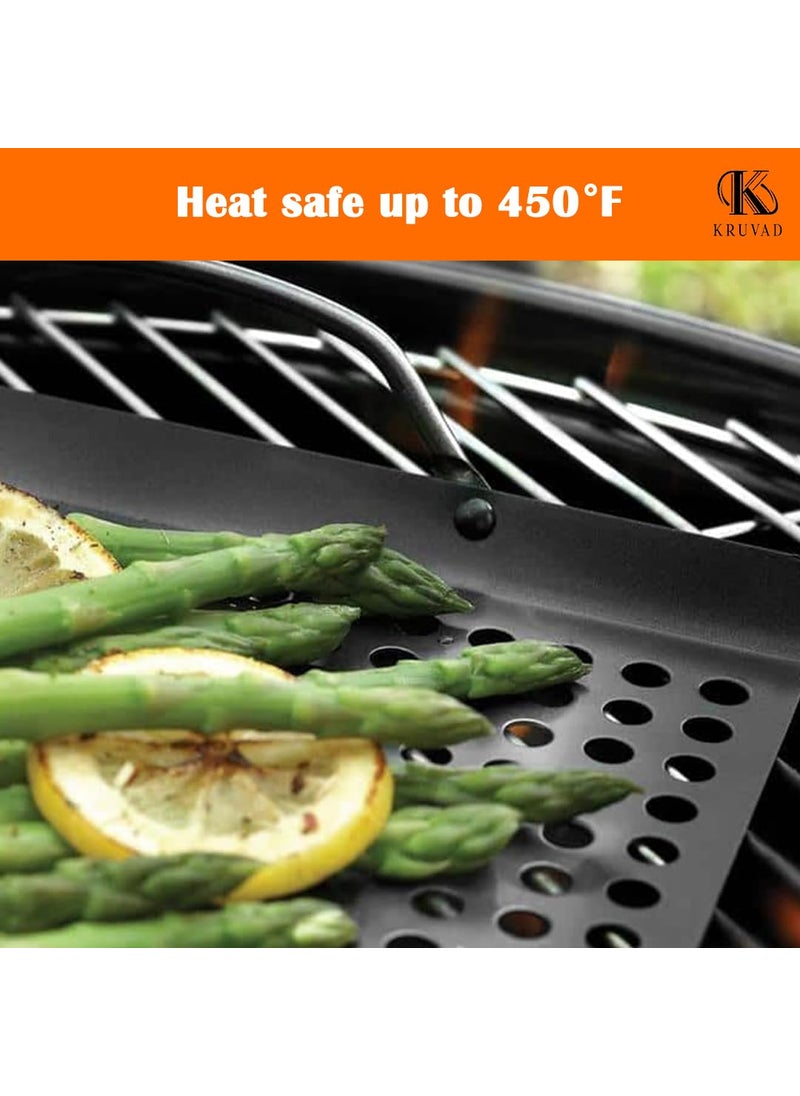 Kruvad Grill Plate with Holes Versatile Grill Plate for Indoor and Outdoor Use Durable Roasting Plate