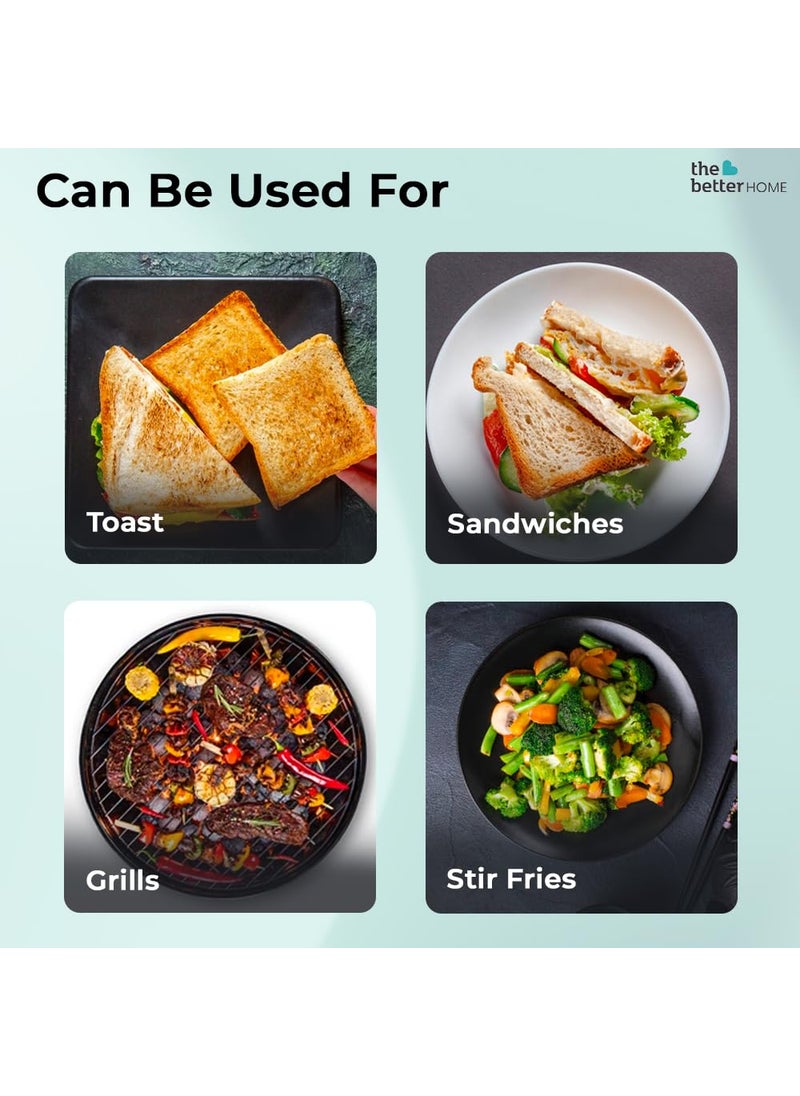 The Better Home Harmony Series Non Stick Frying Fry Grill Pan 25cmSaute Grill Pan Gas CookwareMinimal Oil CookingEasy Grip Handle3 Layer Non Stick CoatingNonToxic LightweightGreen Color