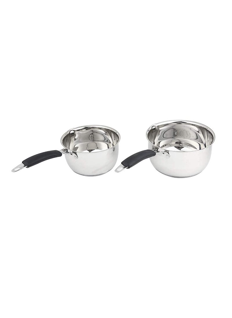 EON Dailyware Stainless Steel Set of Two Conical Saucepan 15 30 LTR