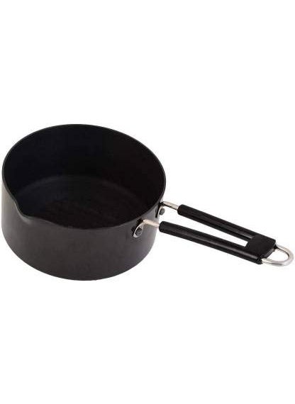 Stephy Hard Anodised Sauce PanMilk Pan185 cm 2 LTR with Aluminium Lid and Stainless Steel Strainer_Pack of 1