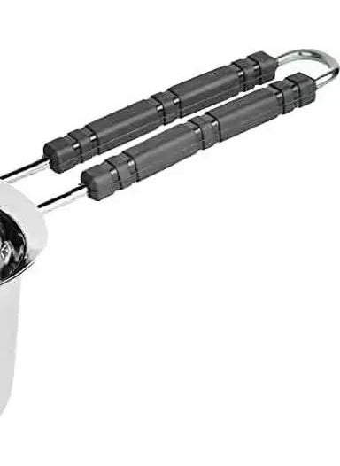 VARSHA INTERNATIONAL Stainless Steel Sauce PanFlat Base Sauce PanTea Pot Cookware with Handle Pot 15 cm Diameter 2 L Capacity Stainless Steel Induction Bottom