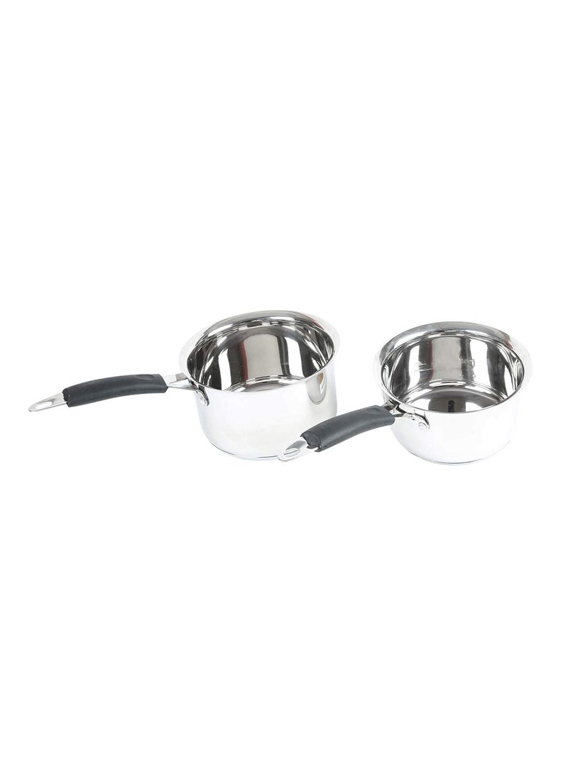 EON Dailyware Stainless Steel Set of Two Saucepan 10 18 LTR