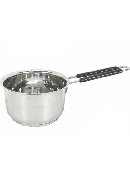 Stephy Stainless Steel Induction Sauce Pan 20 cm and 075 LTR with Black Bakelight Handle