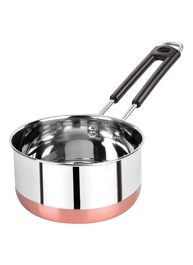 VARSHA INTERNATIONAL Stainless Steel Copper Bottom Sauce Pan 1L2L Combo Set Milk PAN Tea Pan 2 Piece Set