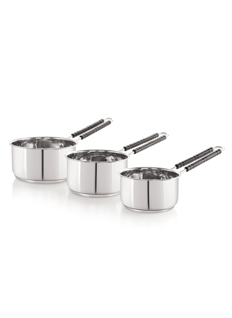 VARSHA INTERNATIONAL Saucepan Set Sauce pan for Tea Pan Saucepan Combo Steel Saucepan Sauce pan chai Milk pan Pot Boiler Container Coffee Maker Saucepan