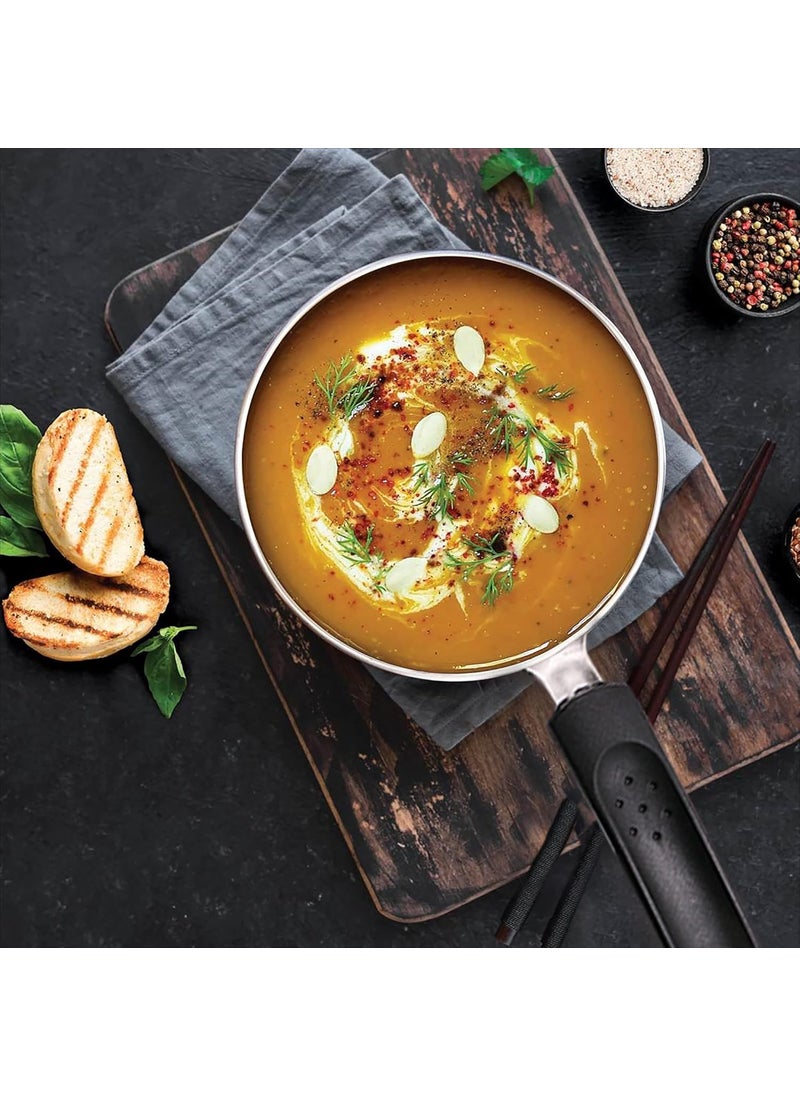 Milton Procook Granito Saucepan with Bakelite Handle 14 cm Aluminium Tea and Milk Pan Boiling Pot NonInduction 2 Years Warranty