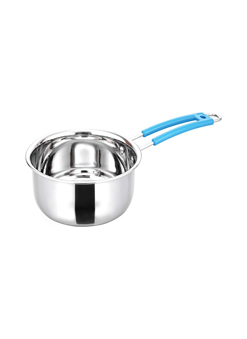 Sorabh 18SSPS 2 Lid Stainless Steel 18G Sauce Pan Spartan SS Plain with Lid Dia18cm