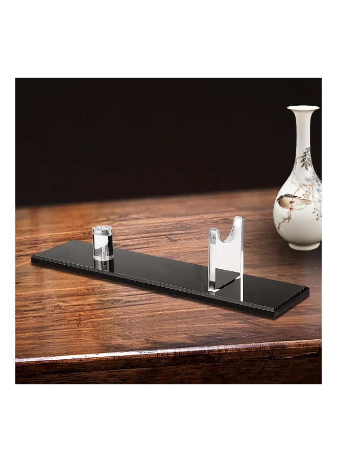 SYOSI Acrylic Knife Display Stand, Desktop Knife Display, Single Knife Holder for Home Decor (Black Base)