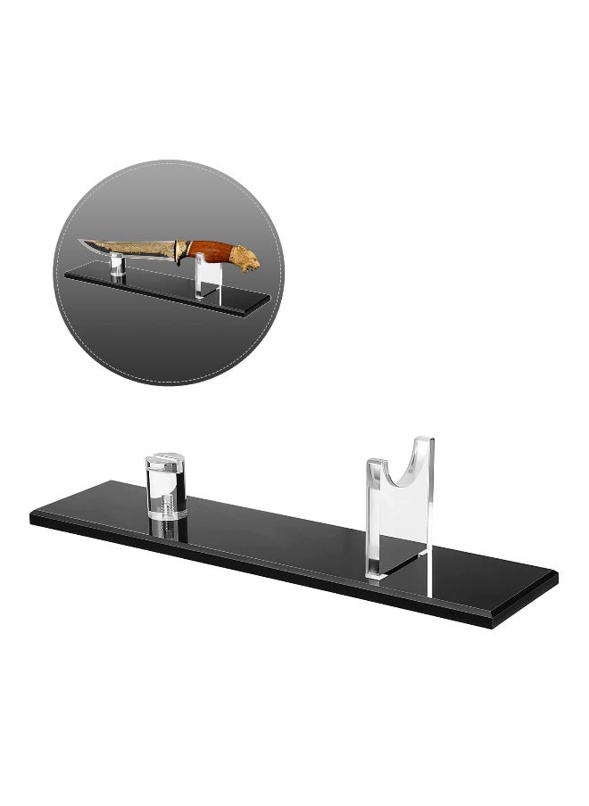 SYOSI Acrylic Knife Display Stand, Desktop Knife Display, Single Knife Holder for Home Decor (Black Base)