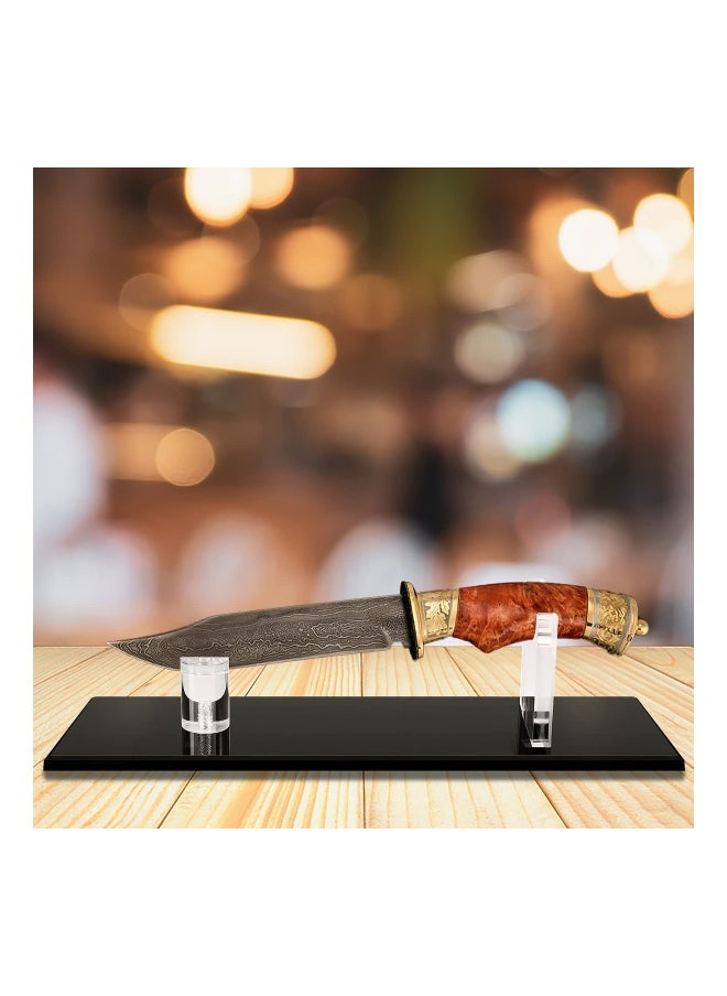 SYOSI Acrylic Knife Display Stand, Desktop Knife Display, Single Knife Holder for Home Decor (Black Base)