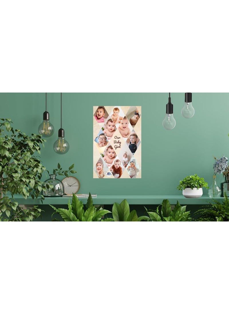 PCG COLOUR LAB Acrylic HD Picture Frame Clear UV Printing Frameless Wall Mount Gift Poster Frame Baby 12x18