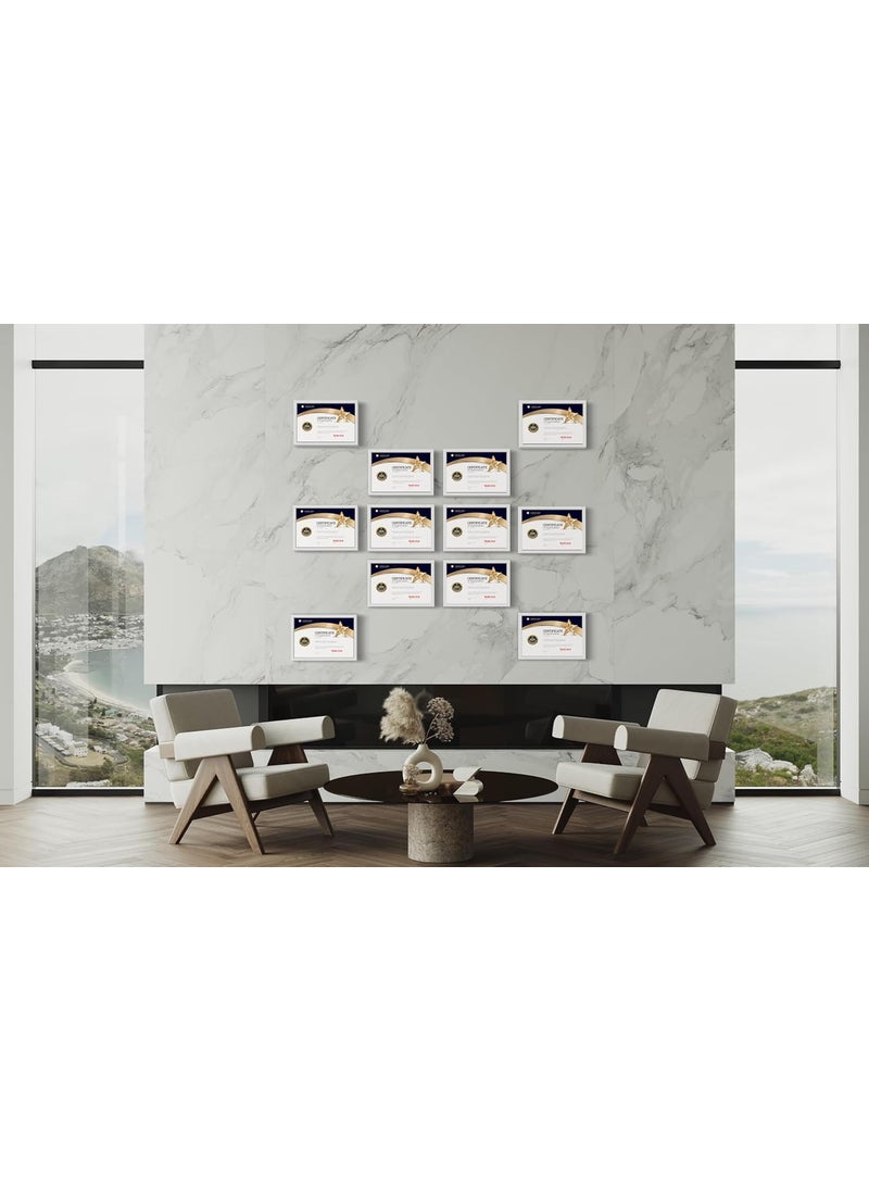 Stuthi Arts Picture Frame Gift Set for Graduation Wall Decor Certificates and Photos White 10