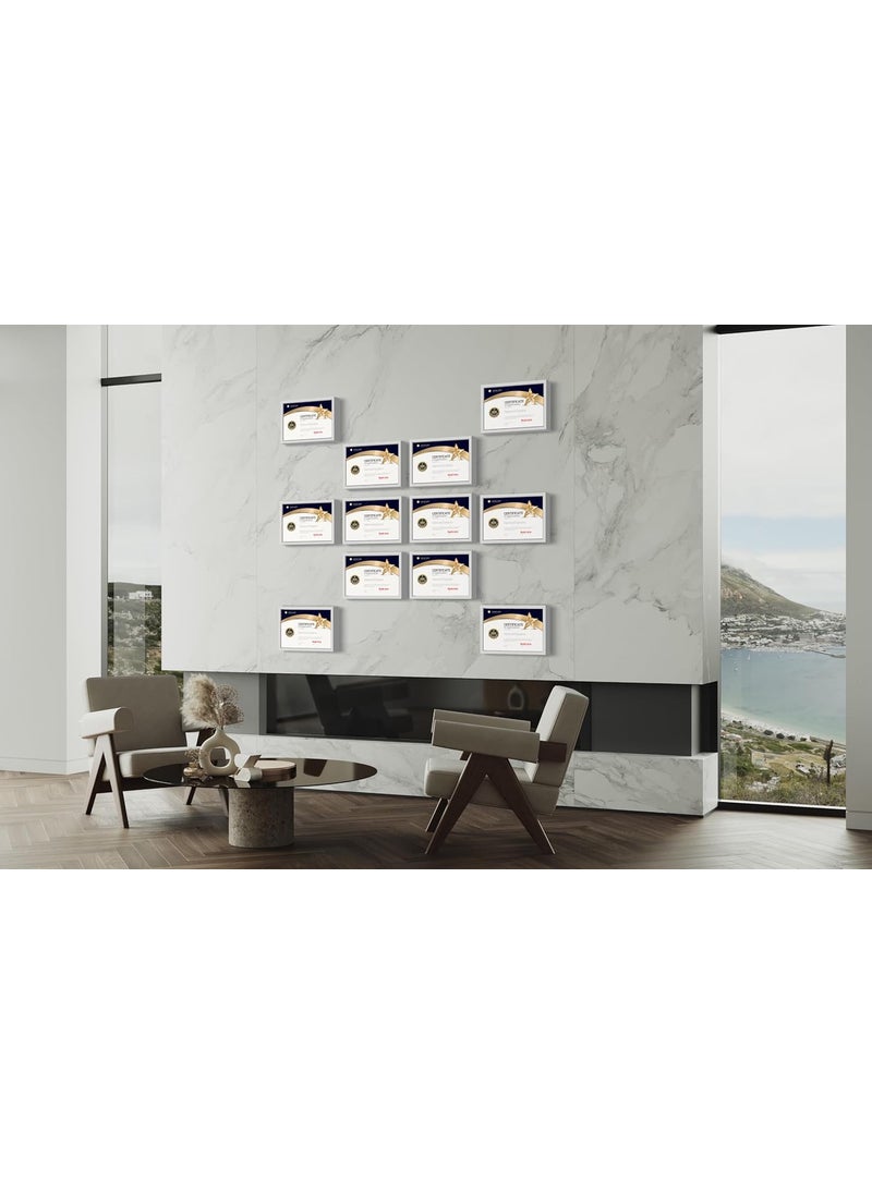 Stuthi Arts Picture Frame Gift Set for Graduation Wall Decor Certificates and Photos White 10
