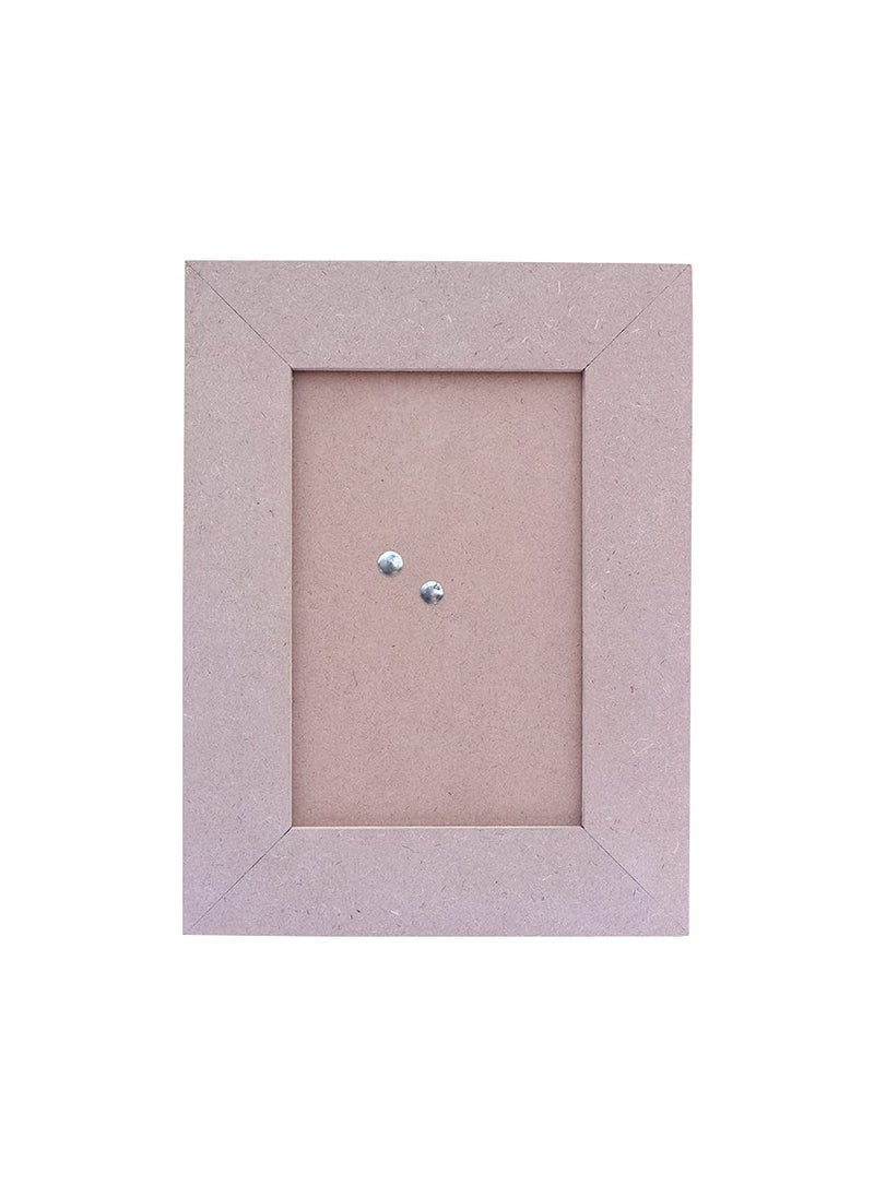 IVEI MDF Recycled Wood Plain Photo Frame Set of 2 DIY Activity DoitYourself Decoupage Brown 85 Inches