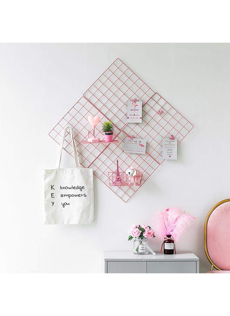 Moreyaji Moreyaji Metal Rectangular Frame with Square Design for Use Office Wall Picture Photo Instagram Decoration for Room 30X30cm 2 Frame Pink