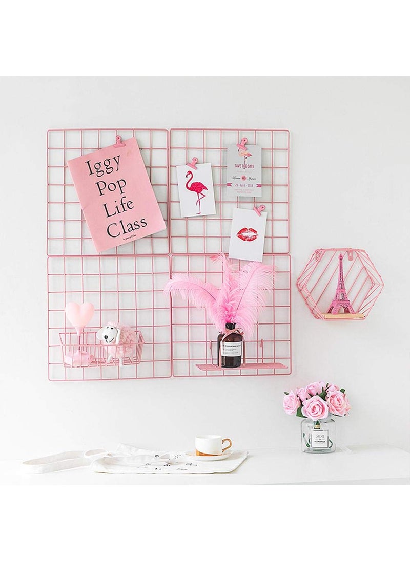 Moreyaji Moreyaji Metal Rectangular Frame with Square Design for Use Office Wall Picture Photo Instagram Decoration for Room 30X30cm 2 Frame Pink