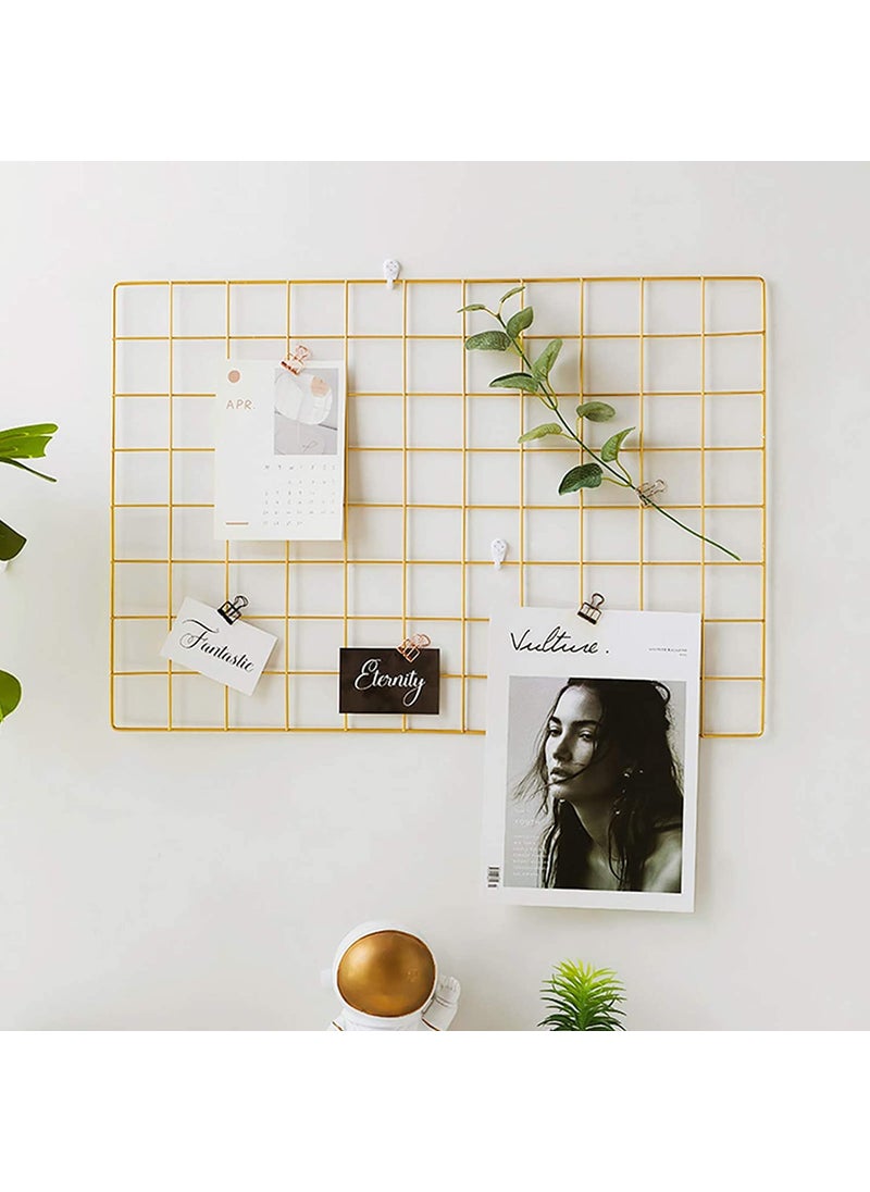 Moreyaji Metal Rectangular Frame with Square Design for Use Office Wall Picture Photo Instagram Decoration for Room 45X65cm Gold