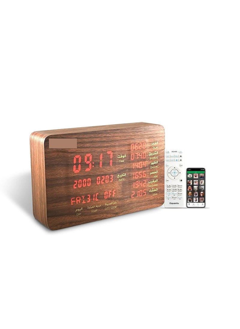 bosig Azan Clock Quran Speaker Islamic Table AthanAzanPrayer Clock Wooden Quran Speaker AppRemote Control Alarm Clocks SQ600