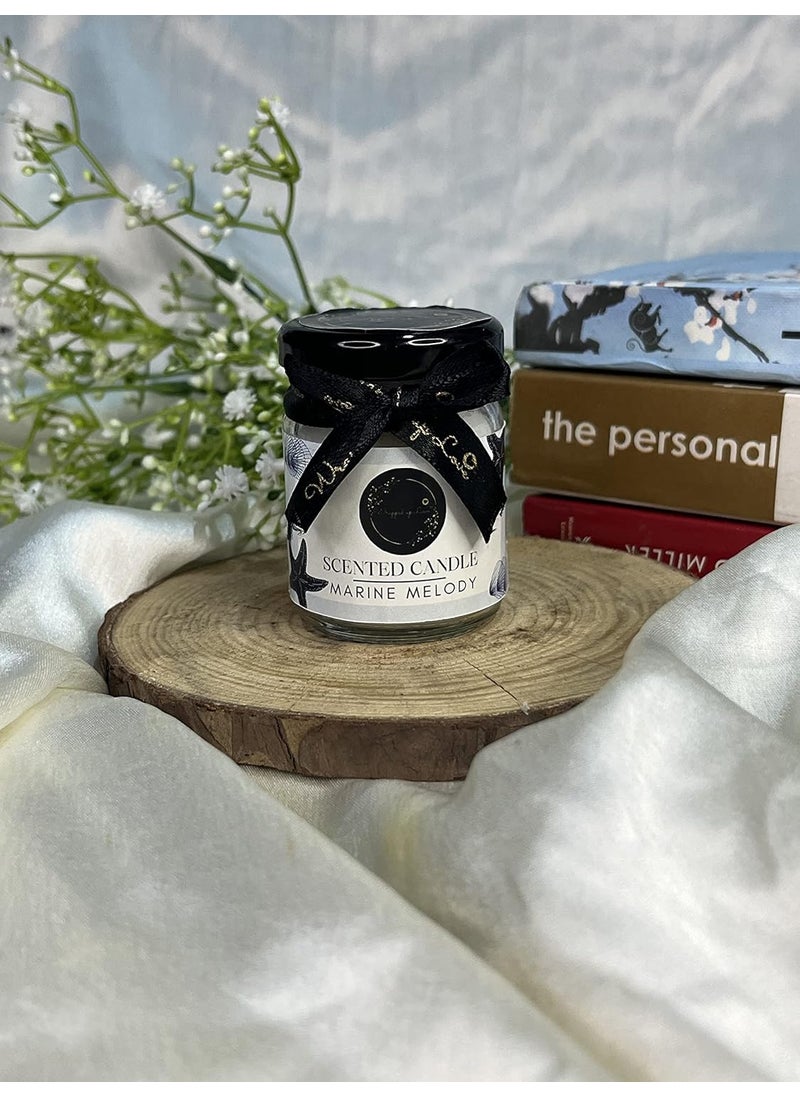 Wrapped up Love Scented Candles Pack of 4 Saffron Sandalwood Cherry Magnolia Roasted Coffee Marine Melody 15 Hours Burn time