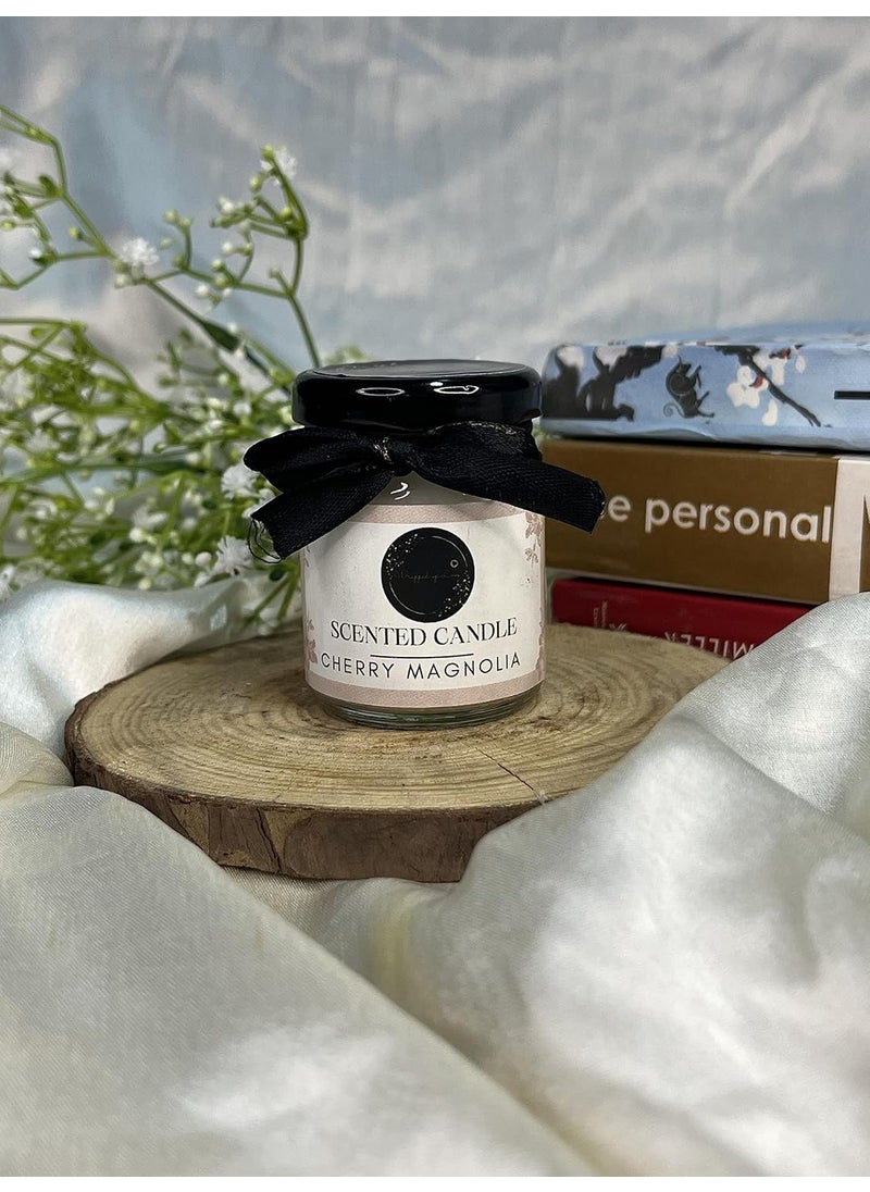 Wrapped up Love Scented Candles Pack of 4 Saffron Sandalwood Cherry Magnolia Roasted Coffee Marine Melody 15 Hours Burn time