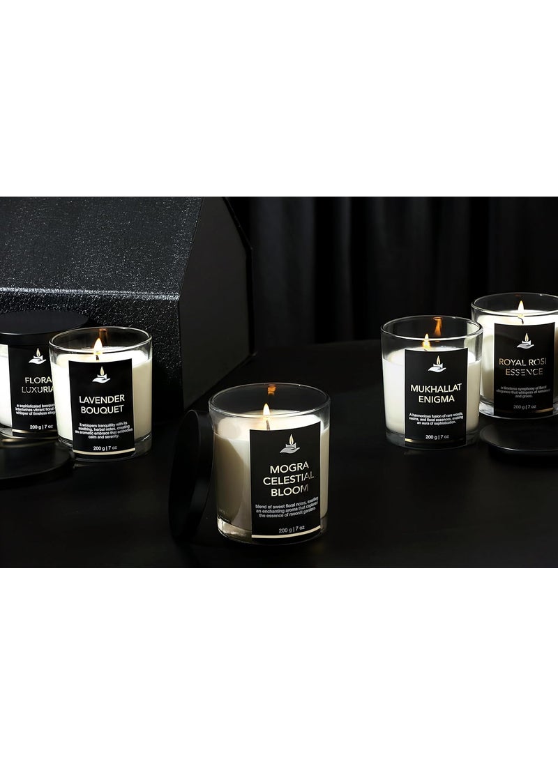PROSPERRO LUMO by Parkash Candles Premium Floral Fusion Scented Jar Candle Set of 10 Home Dcor