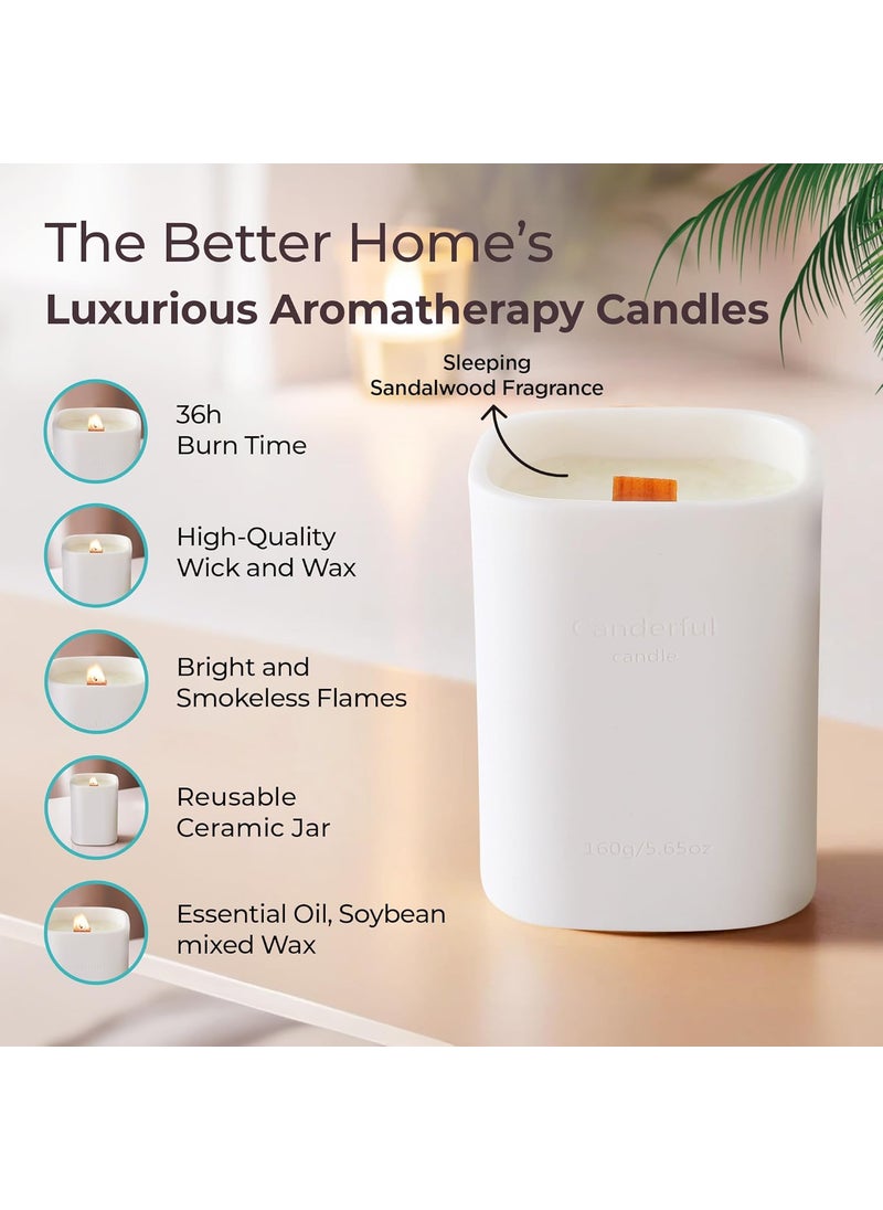 The Better Home Scented Candles for Home Dcor 36Hrs Burn Time Sandalwood Aroma Scented Candles for Bedroom Reusable JarHome Dcor ItemsDiwali Decoration Items for Home Dcor Diwali Gifts