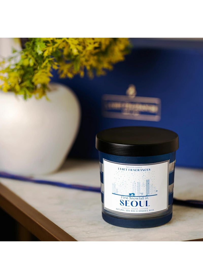 Lyset Fragrances Seoul Scented Candle Single Wick Cocoa Musk Candle SmokeFree NonToxic Luxury Home Dcor Meditation Scented Candles Gift Set Jar Candles