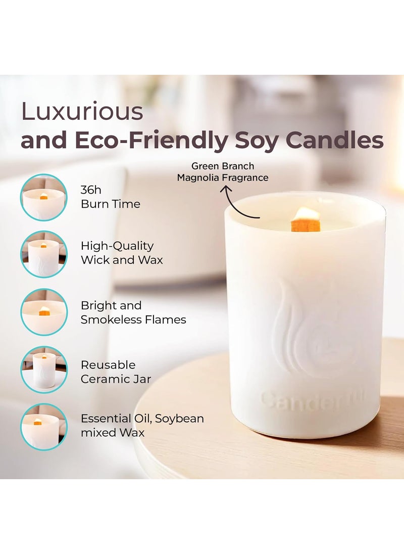 The Better Home Scented Candles for Home Dcor 36Hrs Burn Time Magnolia Aroma Scented Candles for Bedroom Reusable Ceramic JarHome Dcor Items Diwali Decoration Items for Home Dcor Diwali Gifts
