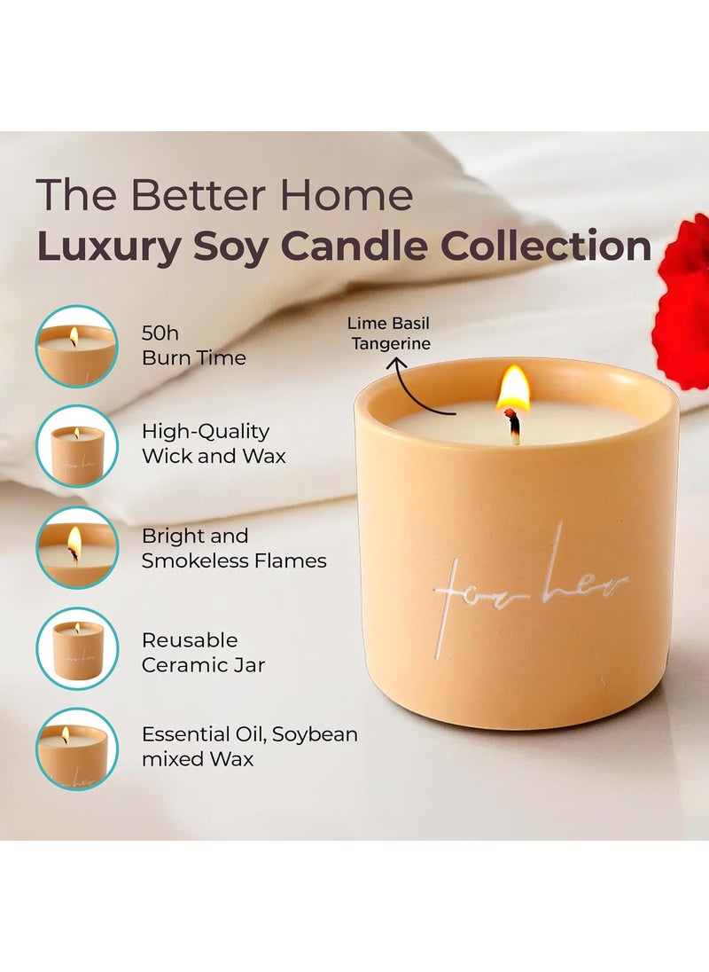 The Better Home Scented Candles for Home Dcor 50Hrs Burn Time Citrus Aroma Scented Candles for Bedroom Reusable Ceramic JarHome Dcor ItemsDiwali Decoration Items for Home Dcor Diwali Gifts