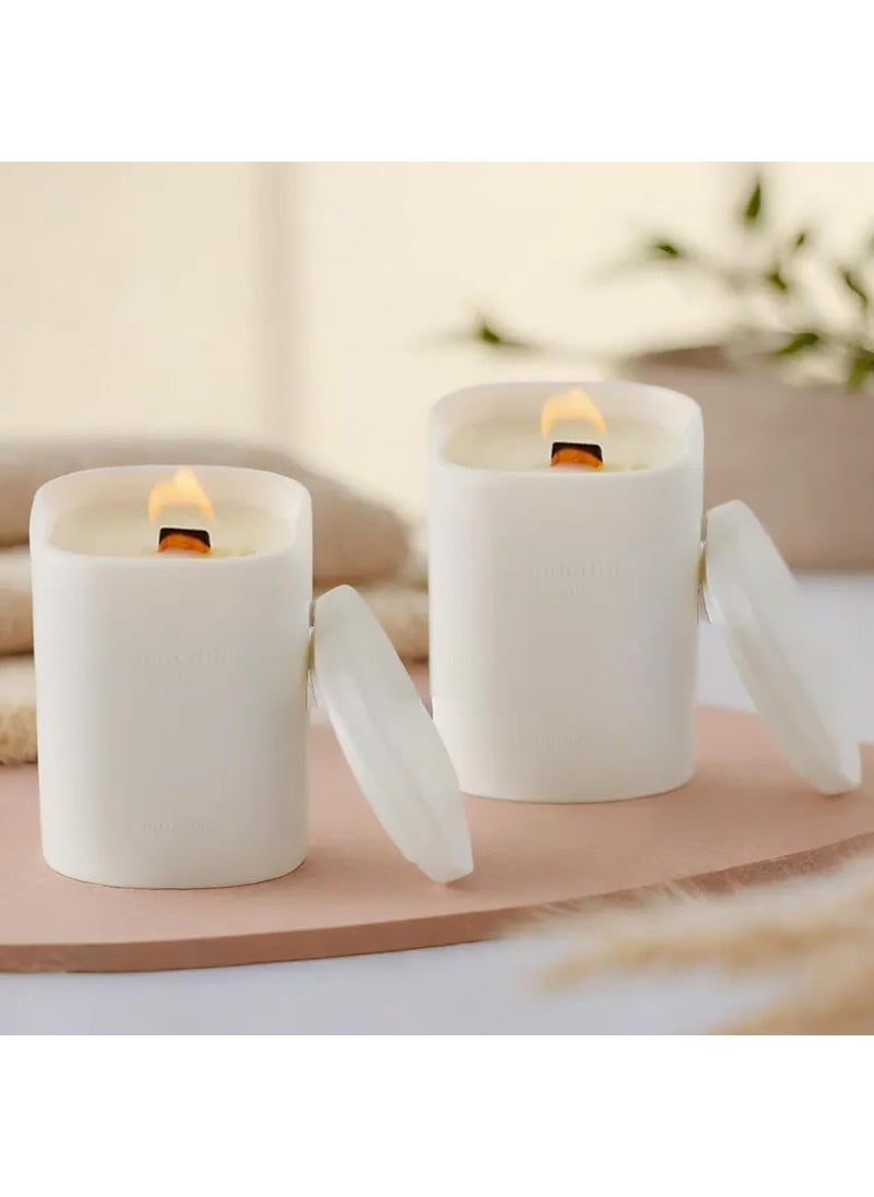 The Better Home Scented Candles for Home Dcor 36Hrs Burn Time Set of 2 Aroma Scented Candles for Bedroom Reusable JarHome Dcor ItemsDiwali Decoration Items for Home Dcor Diwali Gifts