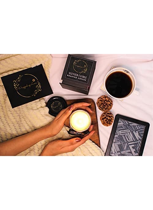 Wrapped up Love Scented Candles Roasted Coffee Scented Candle Luxury Soy Wax Candles170g 35 Hours Burn time Each Unique jar Scented Candles Scented Candles for Home