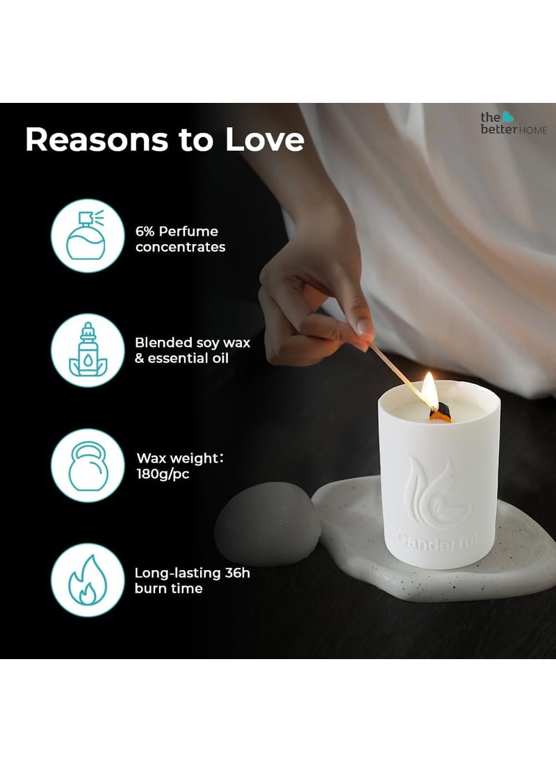 The Better Home Scented Candles for Home Dcor 36Hrs Burn Time Set of 2 Aroma Scented Candles for Bedroom Reusable JarHome Dcor ItemsDiwali Decoration Items for Home Dcor Diwali Gifts