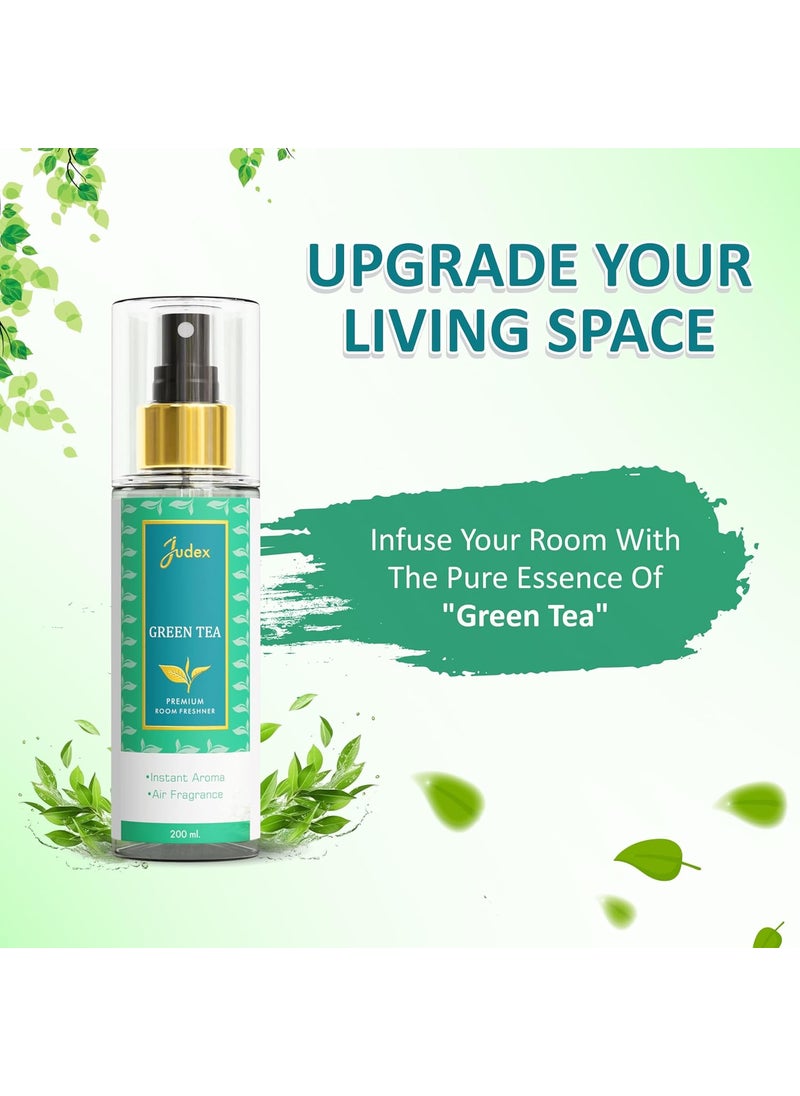 Judex Jasmine Sandal Green Tea Lavender Air Freshener Spray Combo of 4 200ml each Premium LongLasting Fragrance for Home Car RoomHotel Office 800ml