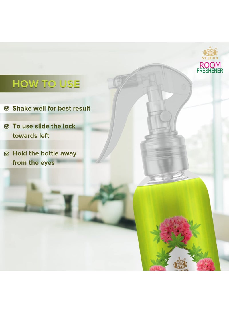 ST JOHN COBRA Room Freshener Long Lasting Upto 24 Hrs Fragrance Eucalyptus and Lemongrass Combo Pack of 5 Spray 250 ml x 5