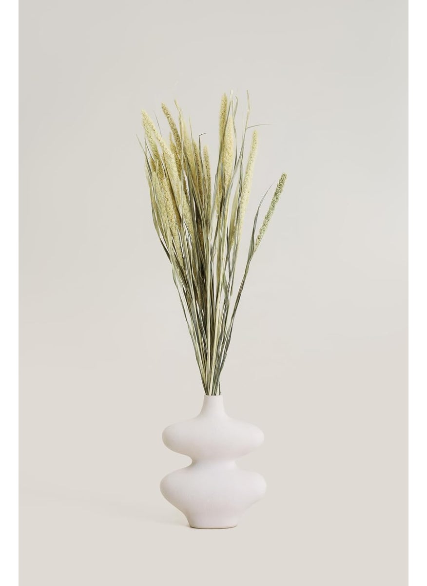 PUREZENTO Potpourri Unscented Cute Millet Dried Bleach White Pack of 20 Stems Dried Flower for Home Decoration Office Bedroom Vase Fillers Wedding Farmhouse Side Corners Parties