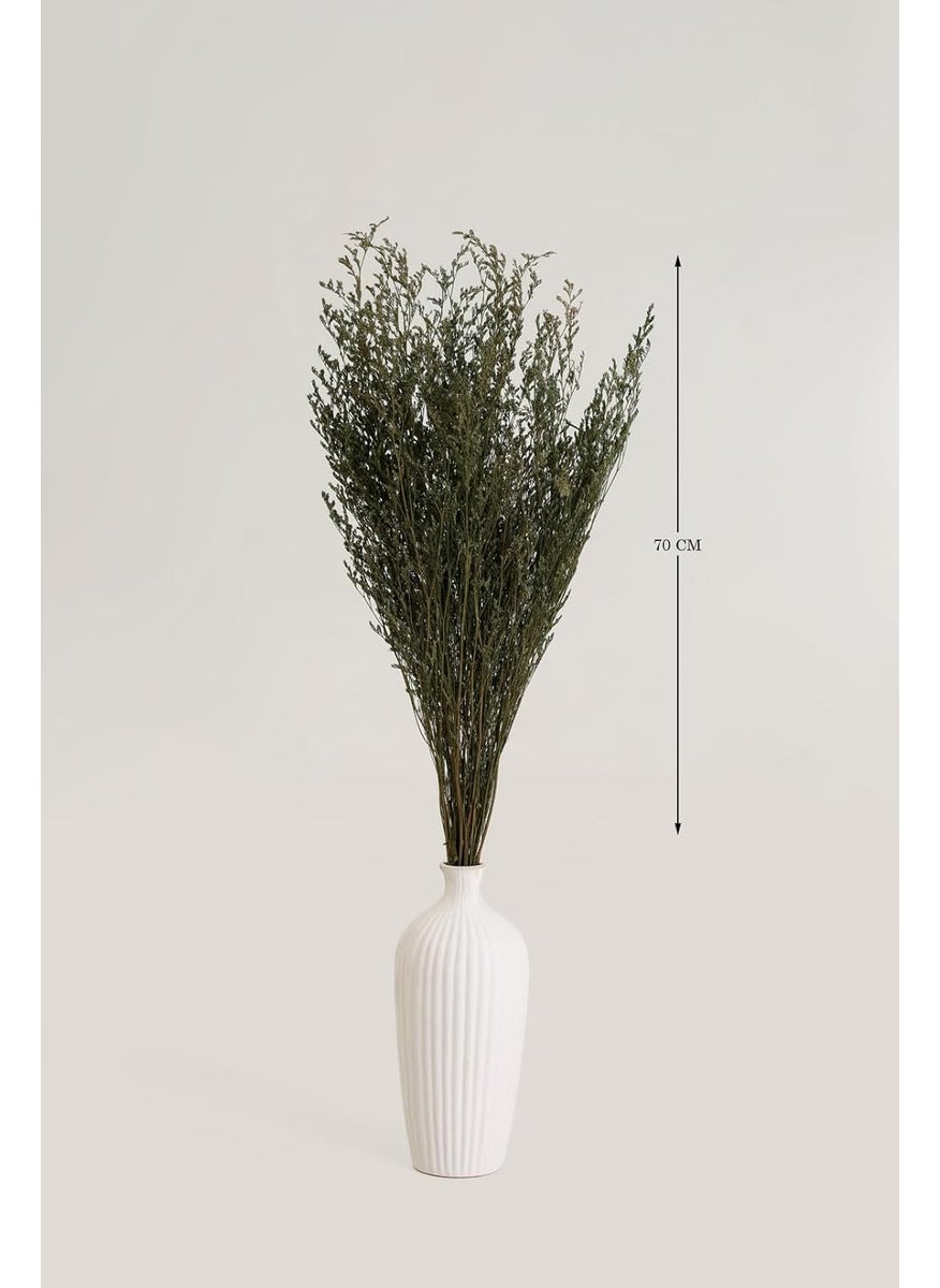 PUREZENTO Potpourri Unscented Limonium Grass Green Bunch Dried Flower for Parties Side Corners Farmhouse Wedding Vase Fillers Bedroom Office Home Decoration