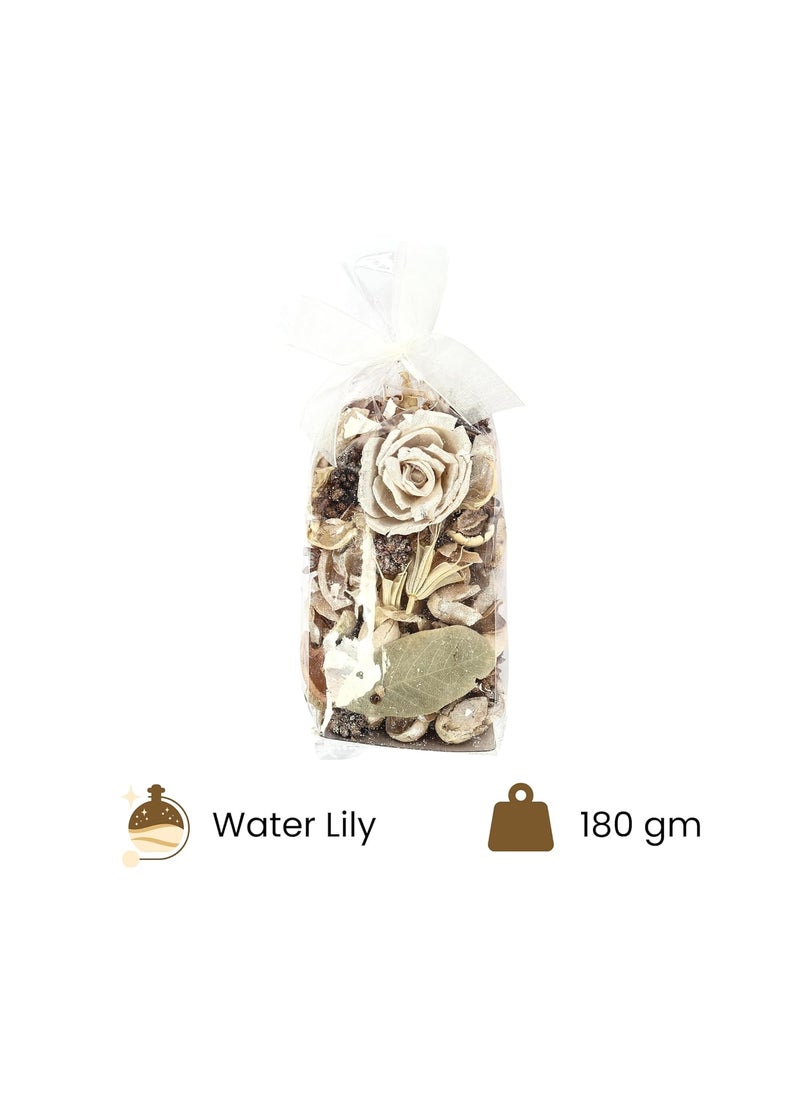 180 Scented Potpourri Pouch Dried Leaves and Flowers for Natural Dcor Mood Enhancement Water Lily
