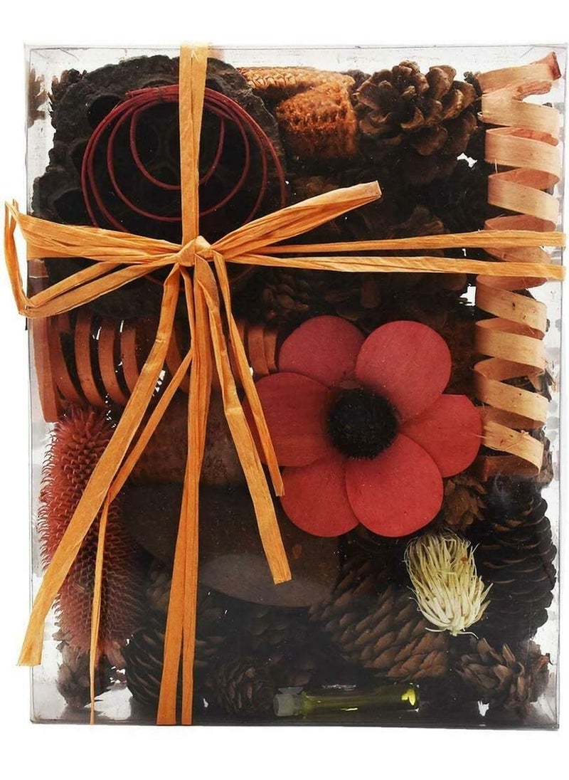 RSAAUD Mesmerizing Decorative Dried Flower Potpourri with Fragrance Scented Potpourri Box Dried Leaves and Flowers for Natural Dcor Mood Enhancement Jasmine Freesia Fragrance Red