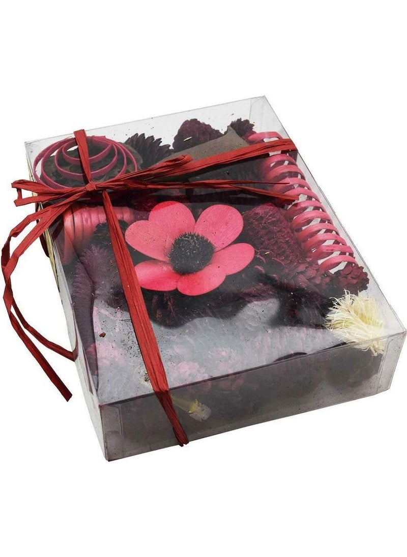 RSAAUD Mesmerizing Decorative Dried Flower Potpourri with Fragrance Scented Potpourri Box Dried Leaves and Flowers for Natural Dcor Mood Enhancement Jasmine Freesia Fragrance Red