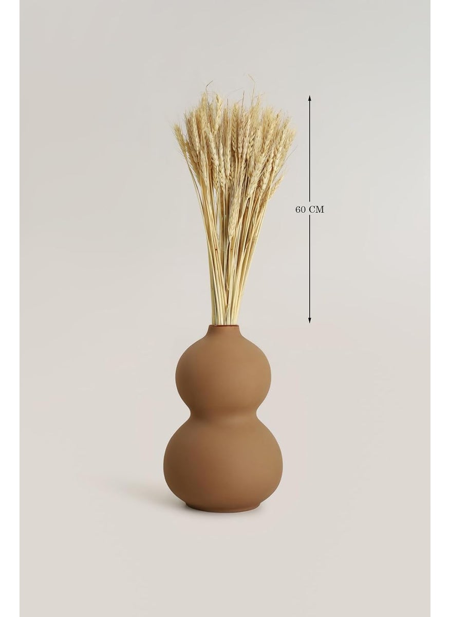 PUREZENTO Potpourri Unscented Wheat Grass Bleach Set 25 Stems Dried Flower for Home Decoration Office Bedroom Vase Fillers Wedding Farmhouse Side Corner Parties