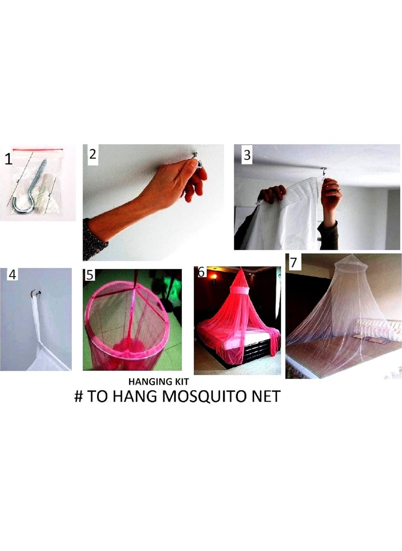 Next Day Art Hanging Canopy Play Tent Without Mat for Kids and Adults Portable Foldable Pom Pom Hanging Mosquito for Girl and Boy Tent House Indoor and Outdoor Purple