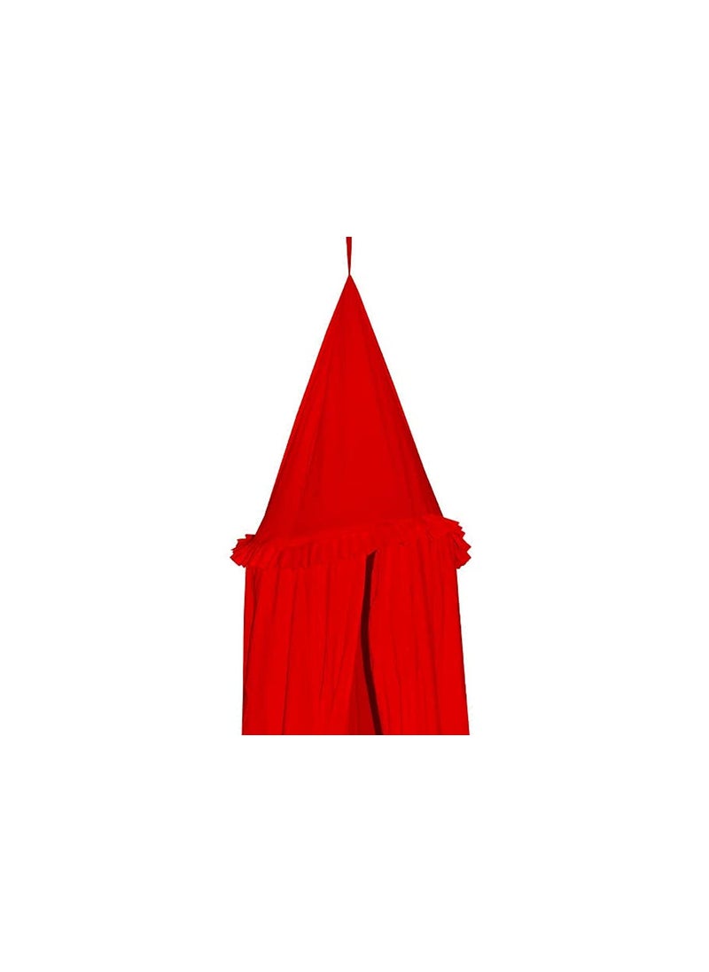Next Day Art Teepee Play Tent for Kids Portable Foldable Flag House for Children Play Tents with Mat for Girl and Boy with Carry Case Canvas Playhouse Indoor and Outdoor with Baby Pillow Queen Red