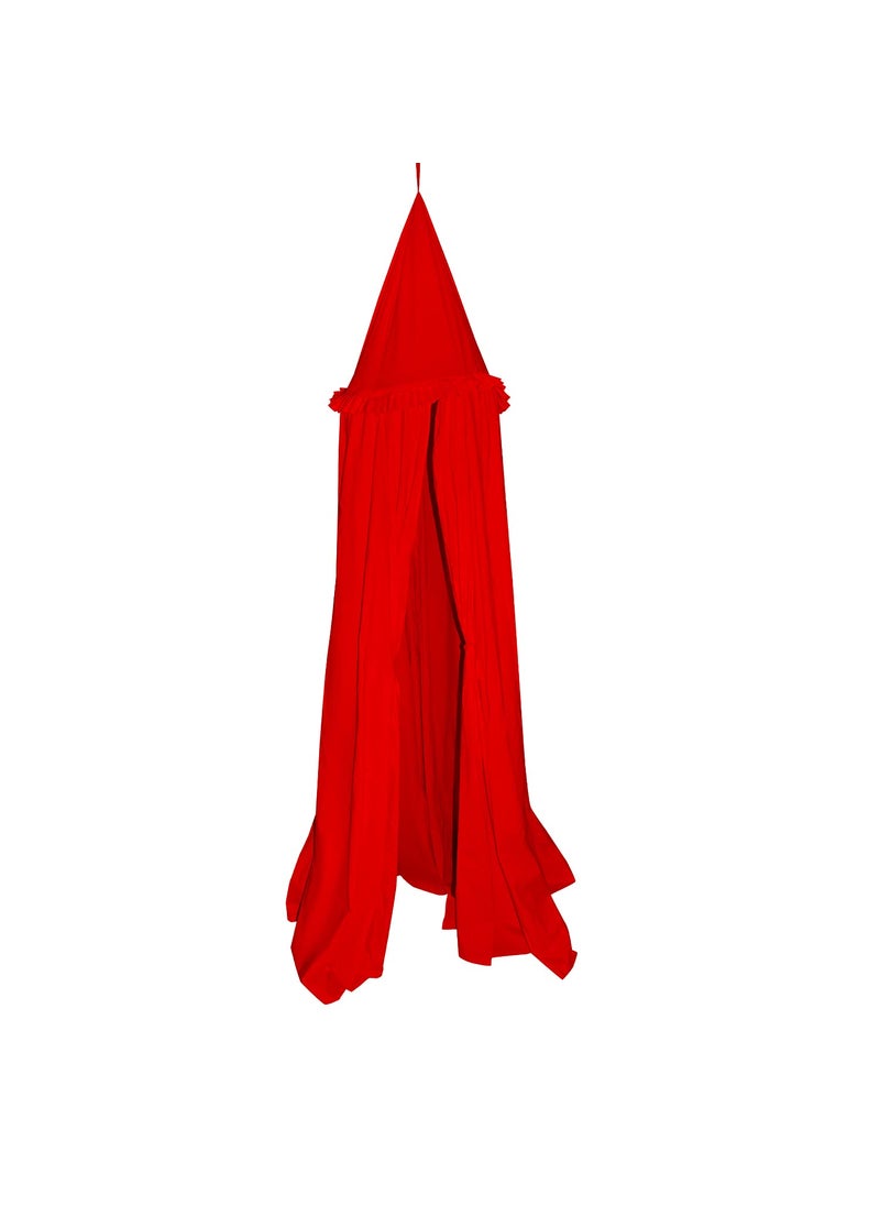 Next Day Art Teepee Play Tent for Kids Portable Foldable Flag House for Children Play Tents with Mat for Girl and Boy with Carry Case Canvas Playhouse Indoor and Outdoor with Baby Pillow Queen Red
