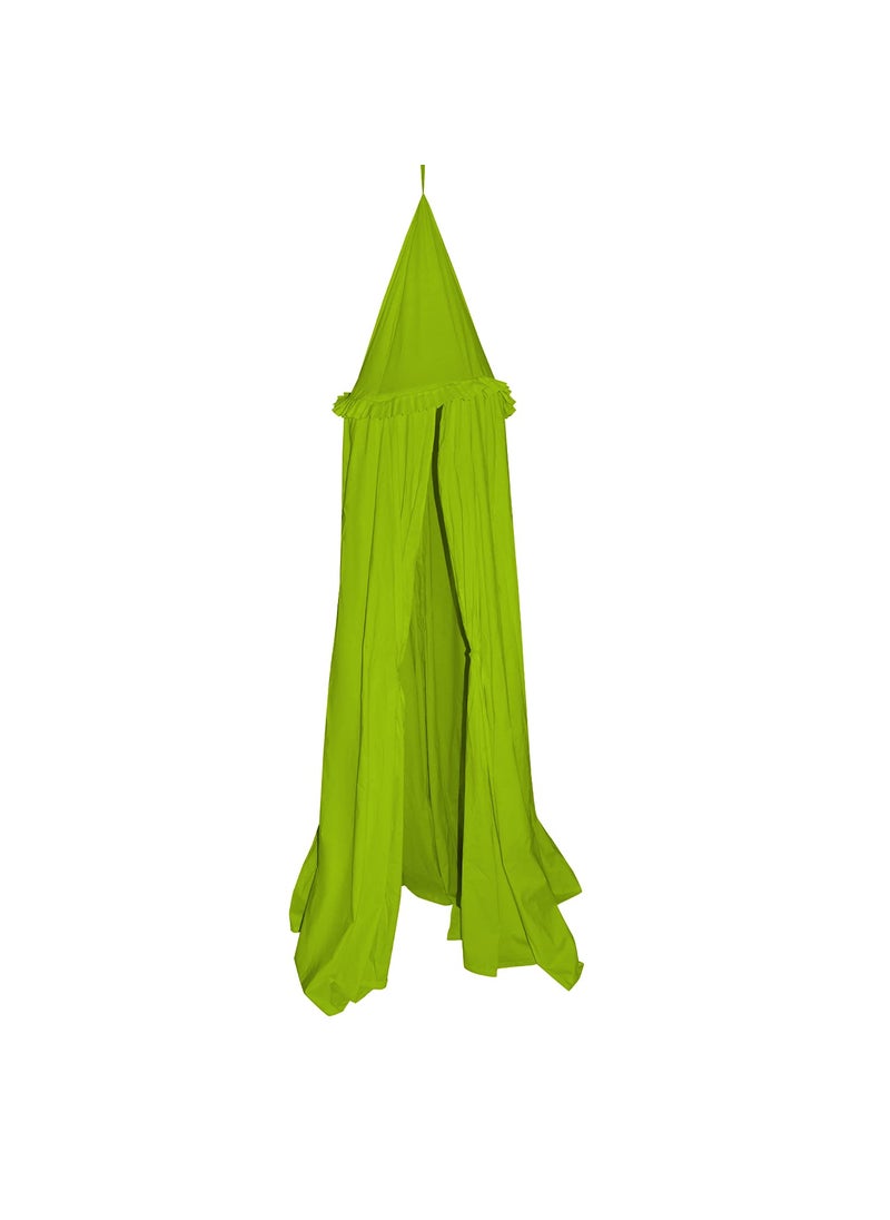 Next Day Art Hanging Canopy Play Tent Without Mat for Kids and Adults Portable Foldable Pom Pom Hanging Mosquito for Girl and Boy Tent House Indoor and Outdoor Green