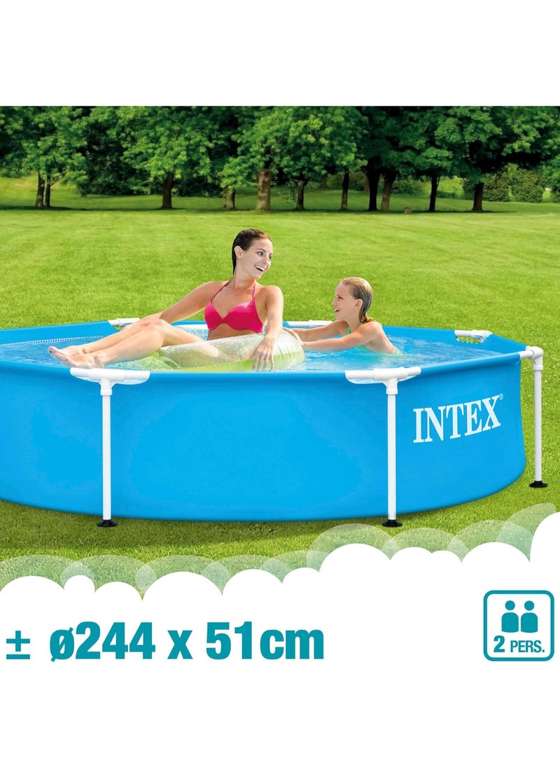 Intex Metal Frame Round Swimming Pool Set 2.44mx51cm