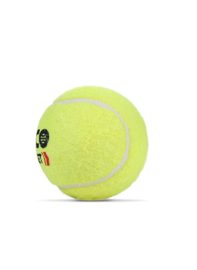 Cosco Cricket Normal Force Leather Tennis Ball (Yellow) -Pack of 6