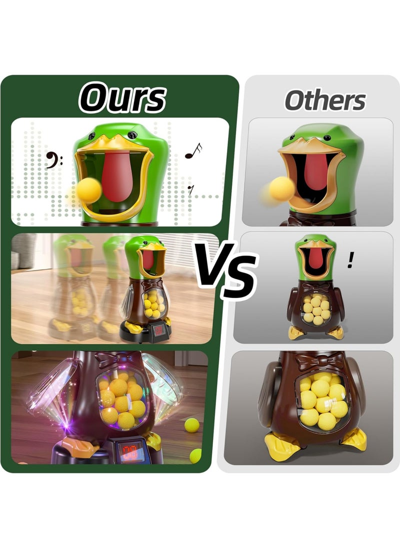Duck Shooting Toys for Kids 3 4 5 6 7 8 9 Years Old Movable Shooting Game with 24 Balls 2 Air Pump Toy Indoor and Outdoor Competition Game Gifts for Boys and Girls