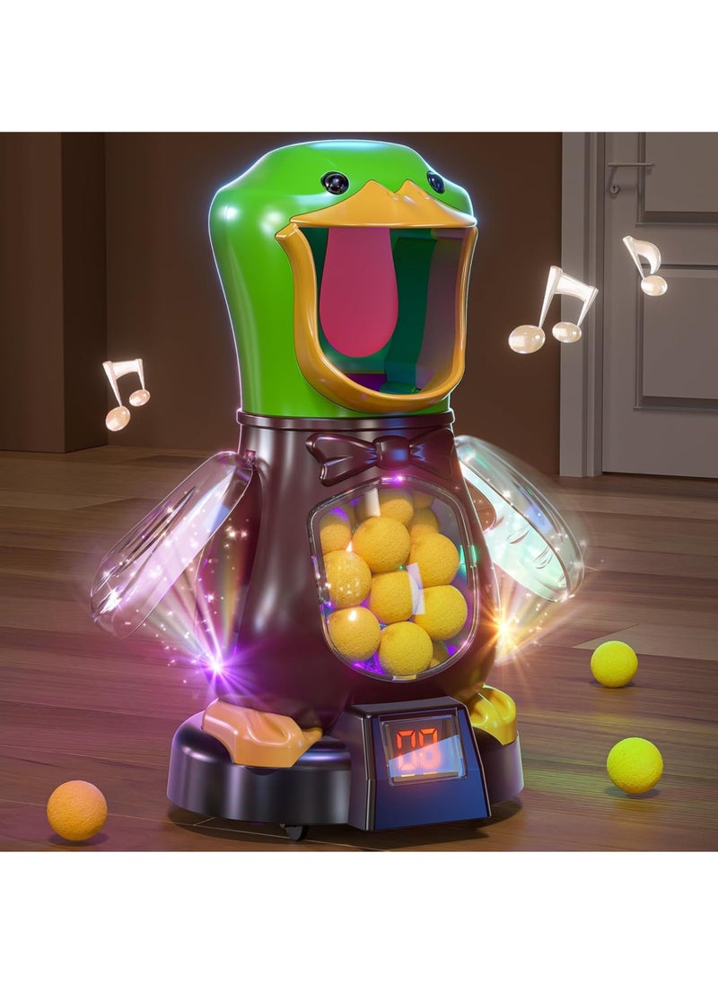 Duck Shooting Toys for Kids 3 4 5 6 7 8 9 Years Old Movable Shooting Game with 24 Balls 2 Air Pump Toy Indoor and Outdoor Competition Game Gifts for Boys and Girls
